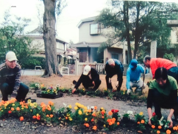 花の植栽